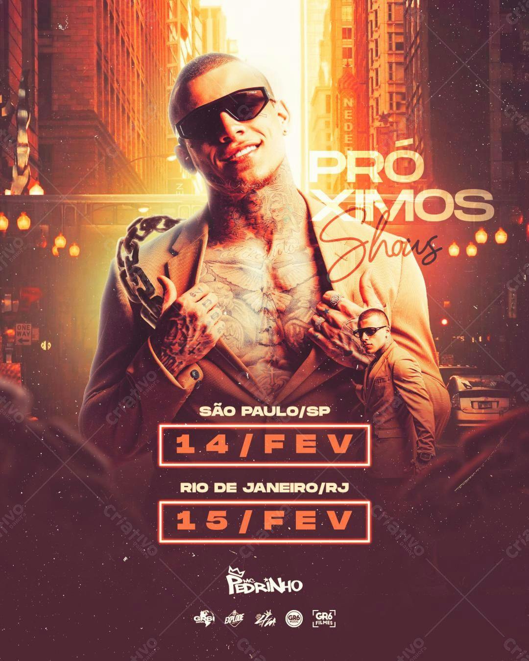 Flyer Show do Mc Pedrinho PSD Editável