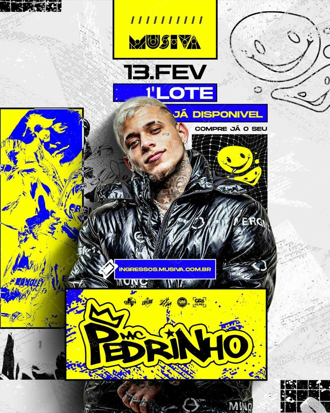 Flyer Show Mc Pedrinho 13 Fev PSD Editável
