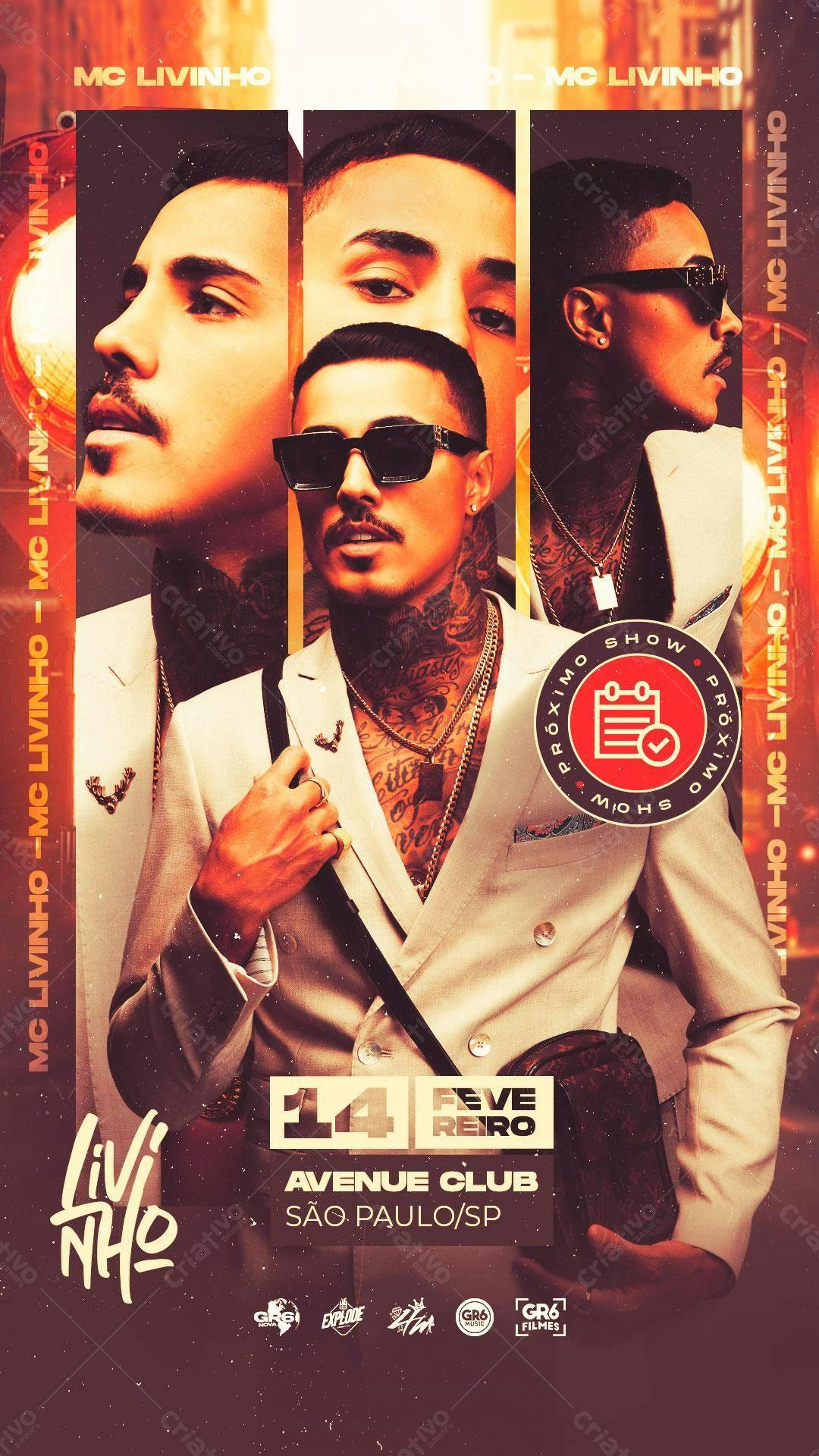 Flyer Show MC Livinho PSD Editável