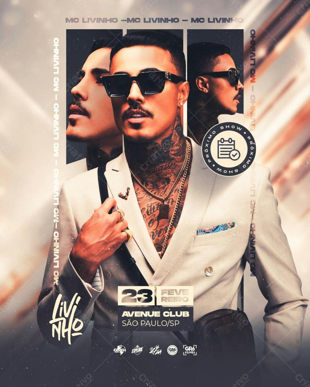 Flyer Show MC Livinho PSD Editável