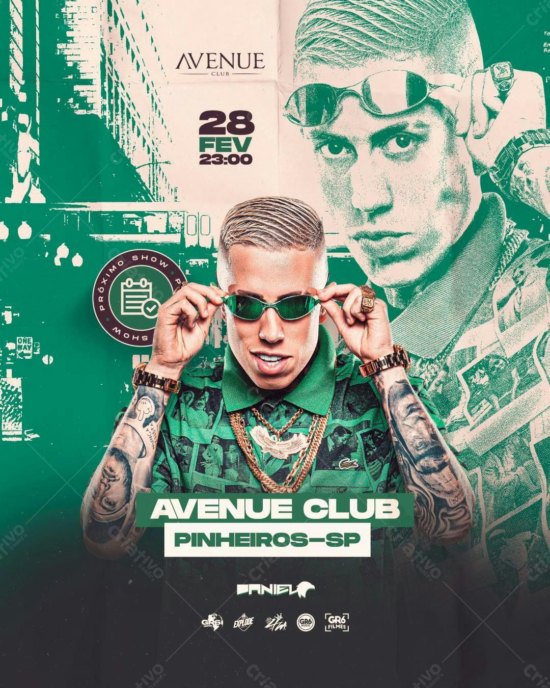 Flyer para Show do MC Daniel PSD Editável