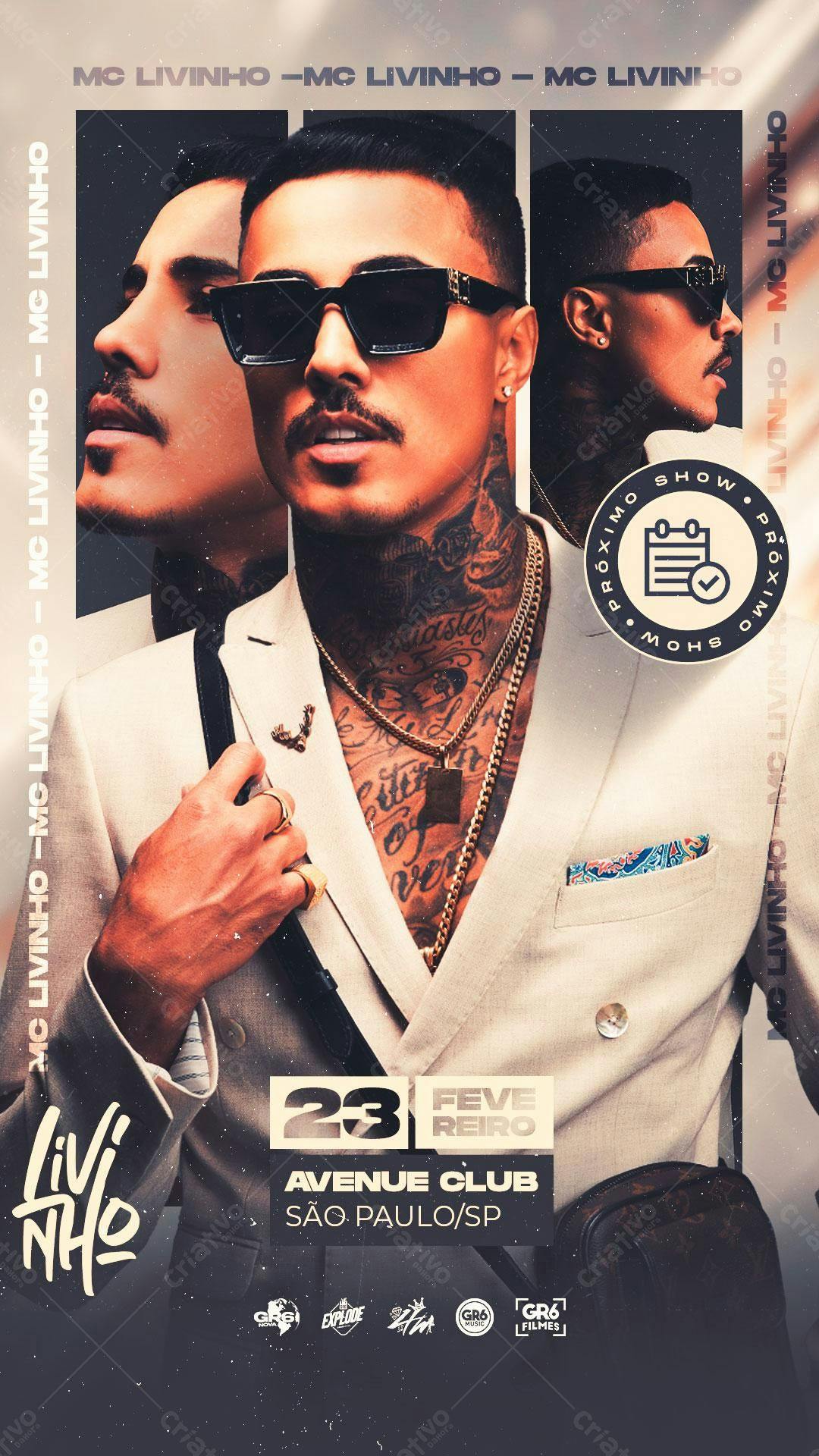 Flyer Show MC Livinho PSD Editável