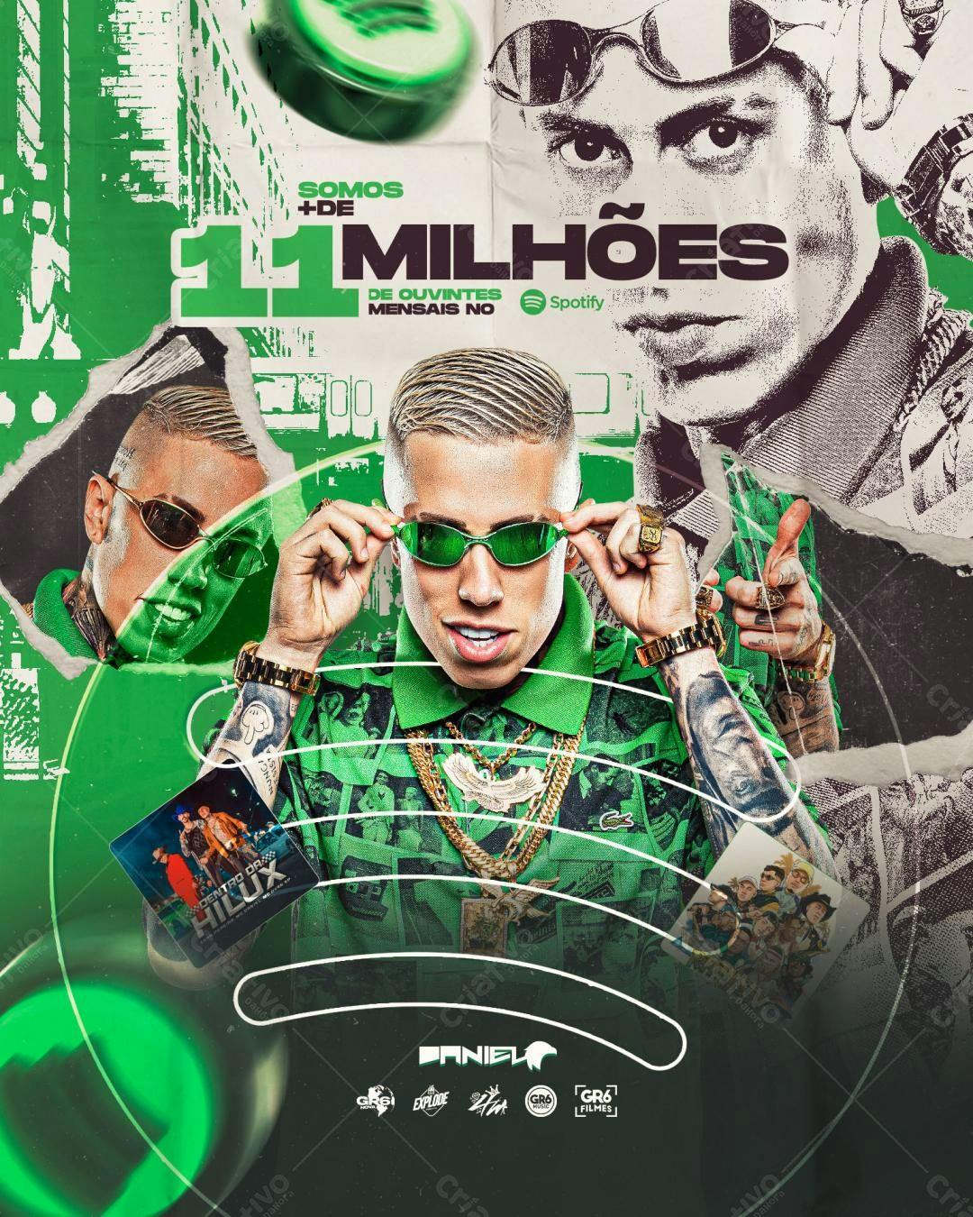 Flyer Musical Artista Brasileiro PSD Editável