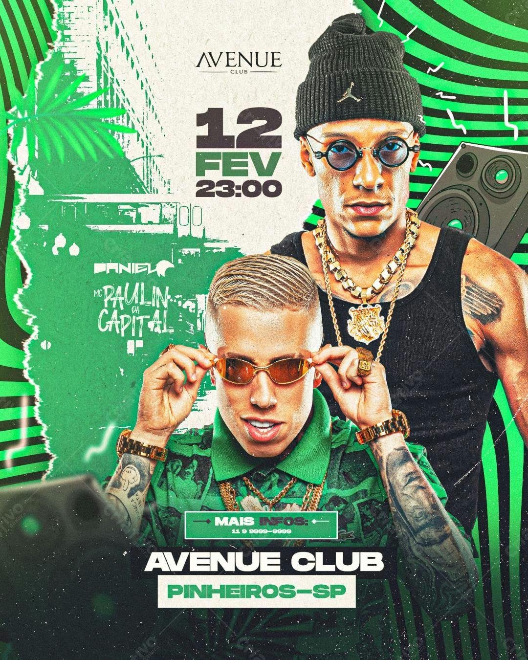 Flyer para Festa MC Paulin da Capital PSD Editável