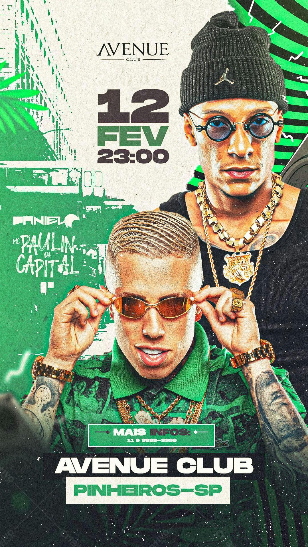 Flyer Festa MC Paulin da Capital PSD Editável