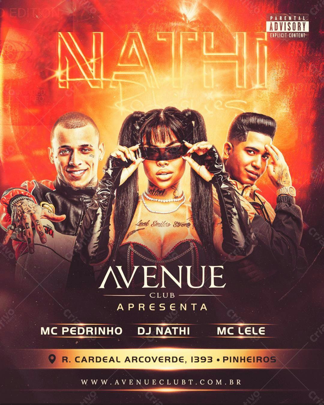 Flyer Festa DJ Nathi PSD Editável