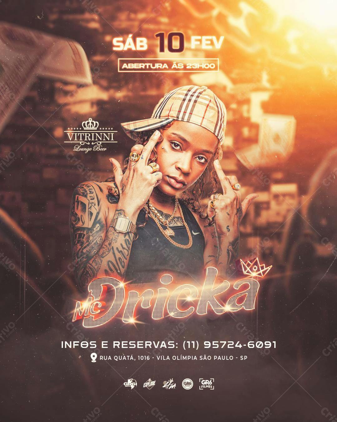 Flyer Festa Mc Drika PSD Editável
