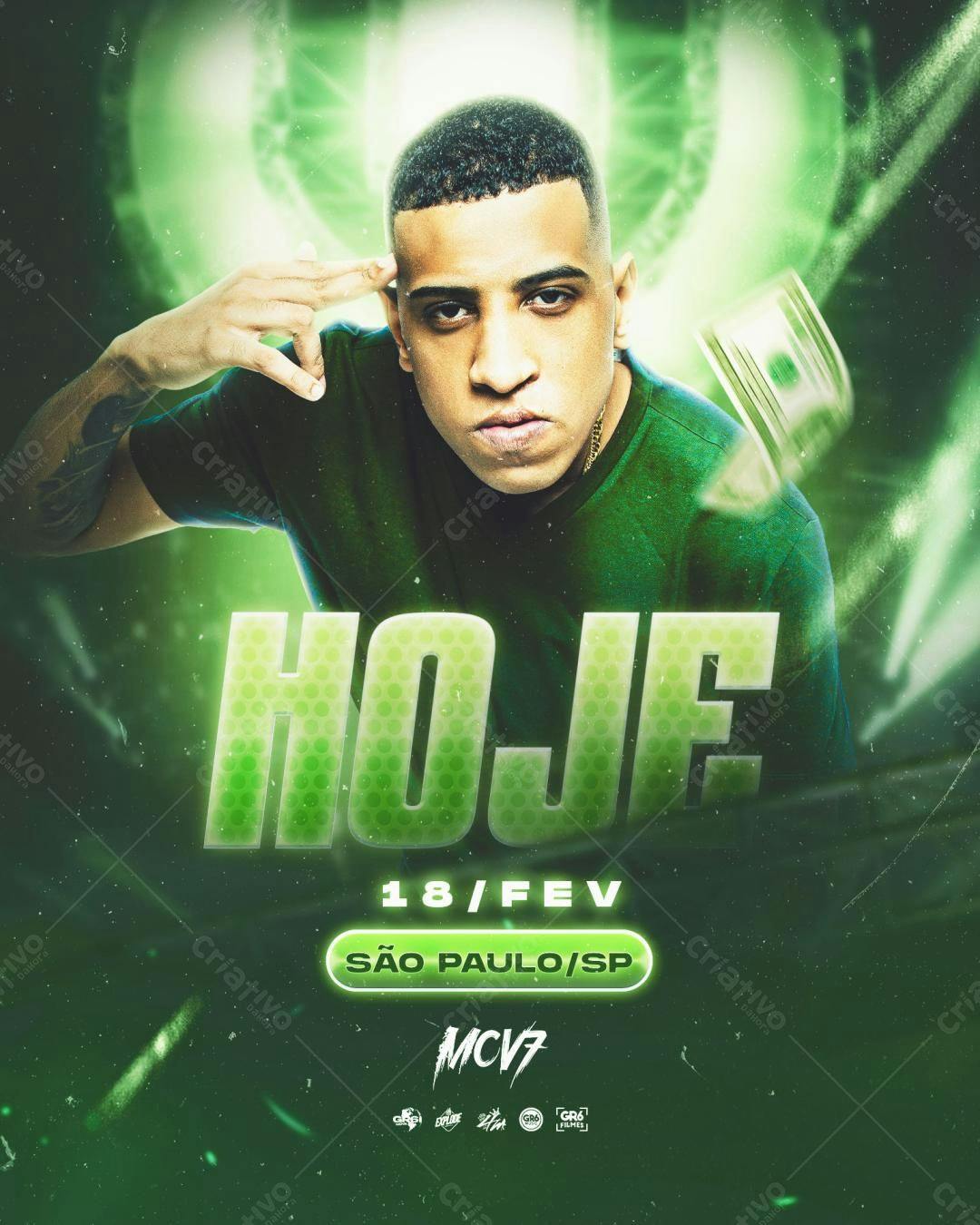 Flyer para Show Musical em São Paulo PSD Editável
