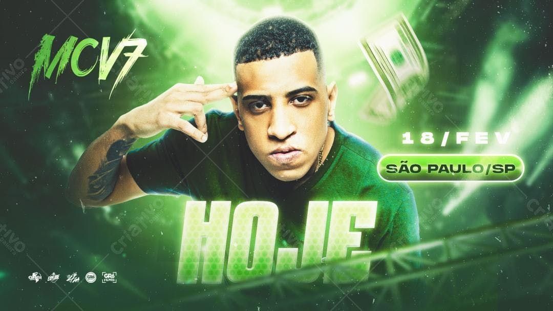 Flyer Show MC V7 São Paulo PSD Editável