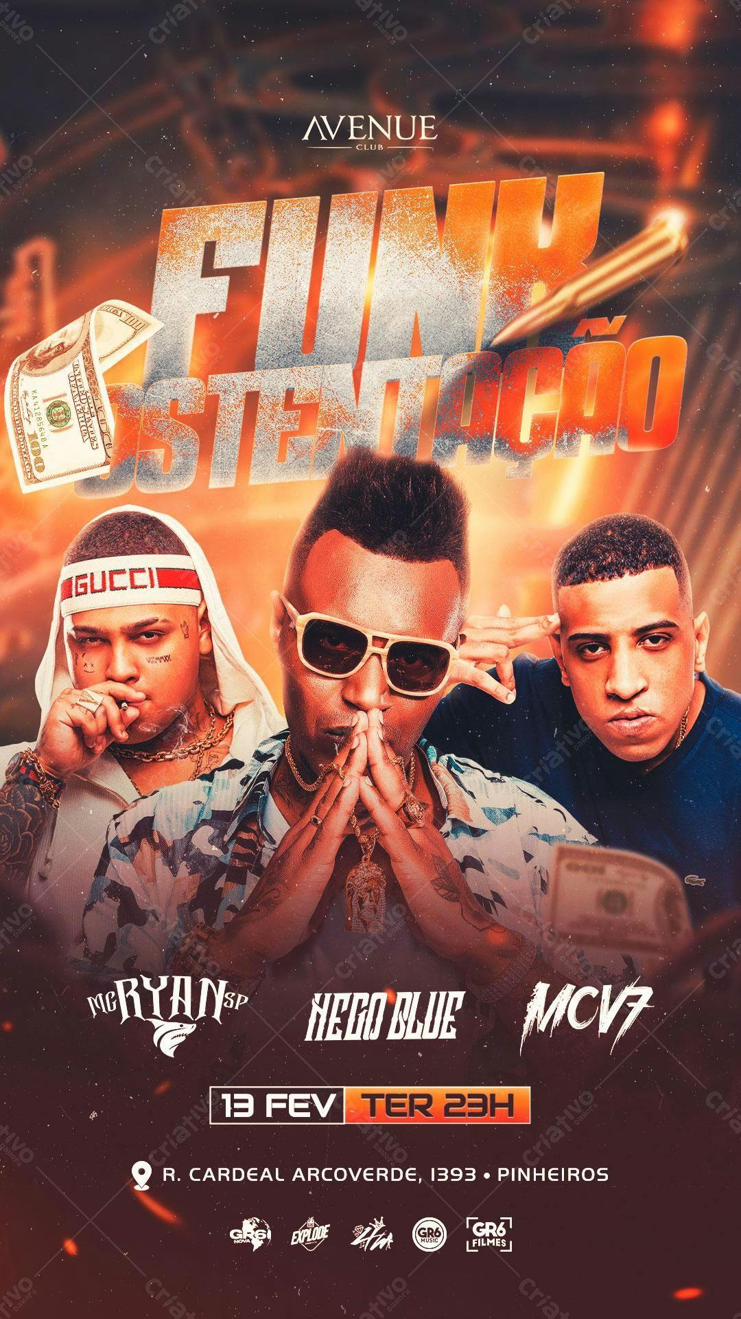 Flyer Festa Funk Ostentação PSD Editável