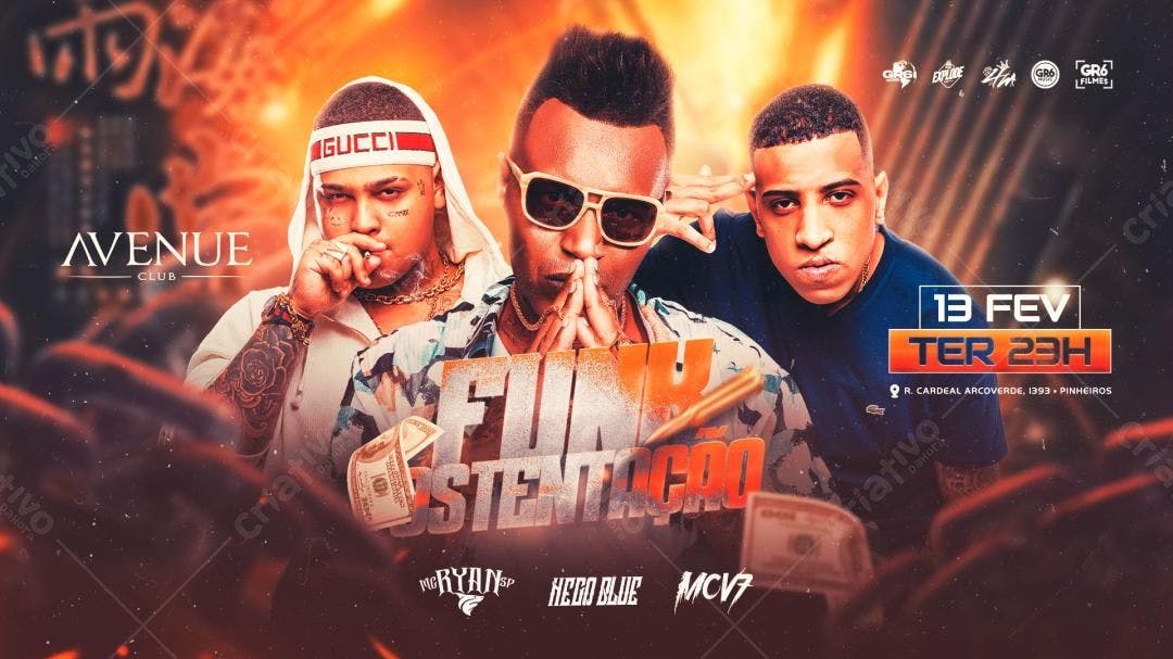 Flyer Festa Funk Ostentação PSD Editável