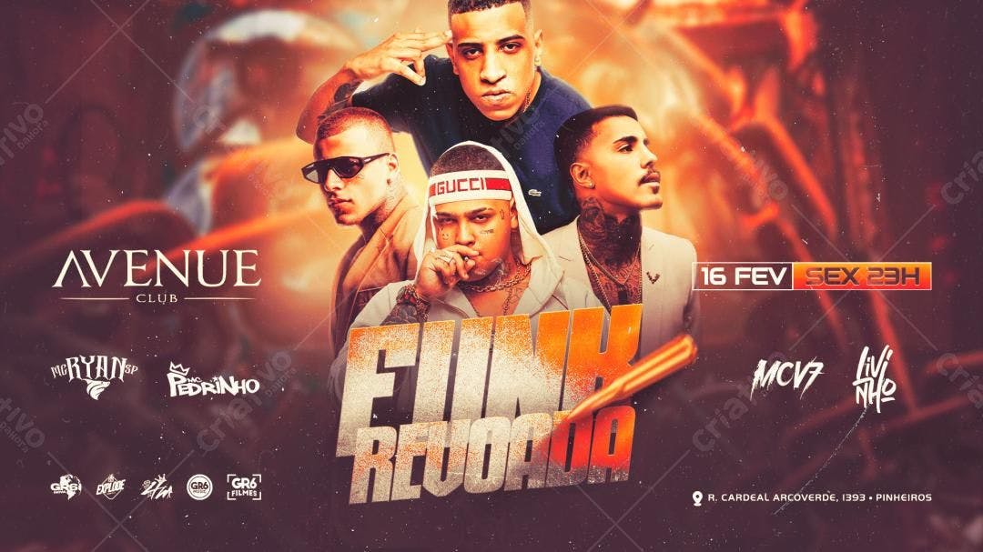 Flyer Festa Funk Revoada PSD Editável