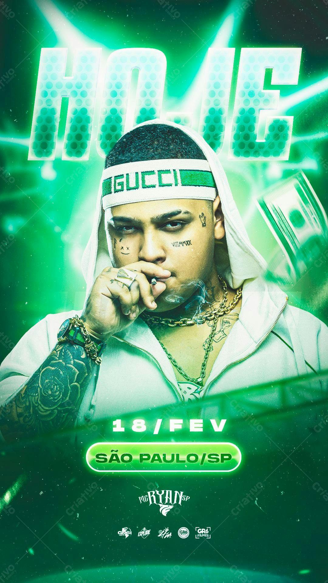 Flyer para Show do MC Ryan SP PSD Editável