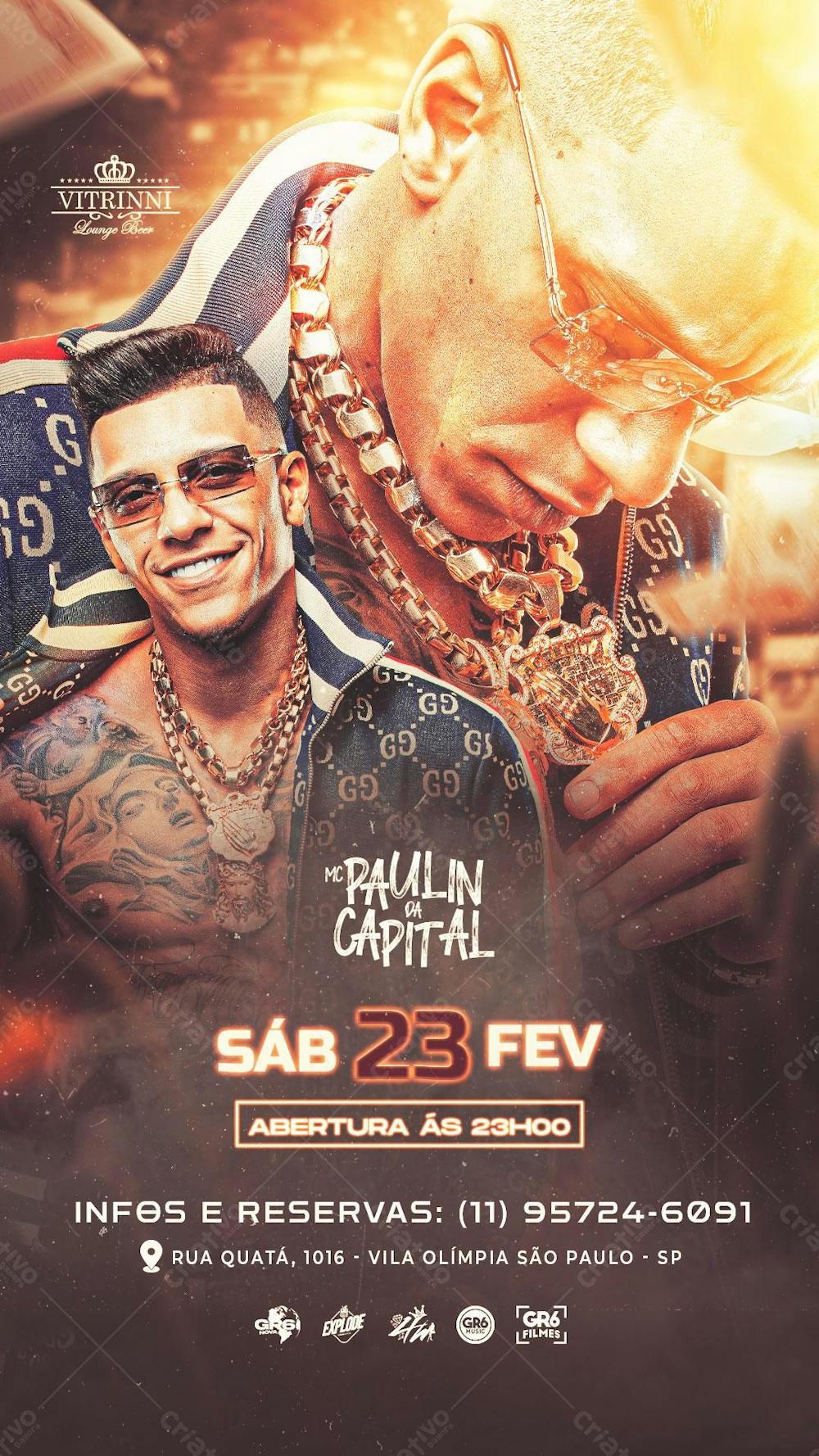 Flyer Story Funk Mc Paulin Da Capital