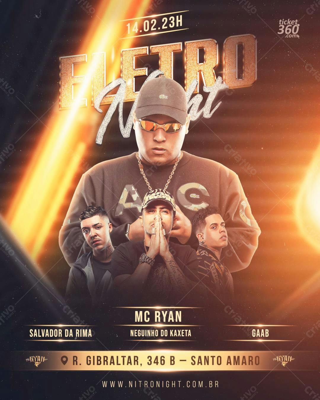 Flyer Festa Retro Night PSD Editável