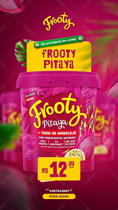 Social media story açai pytaia frooty