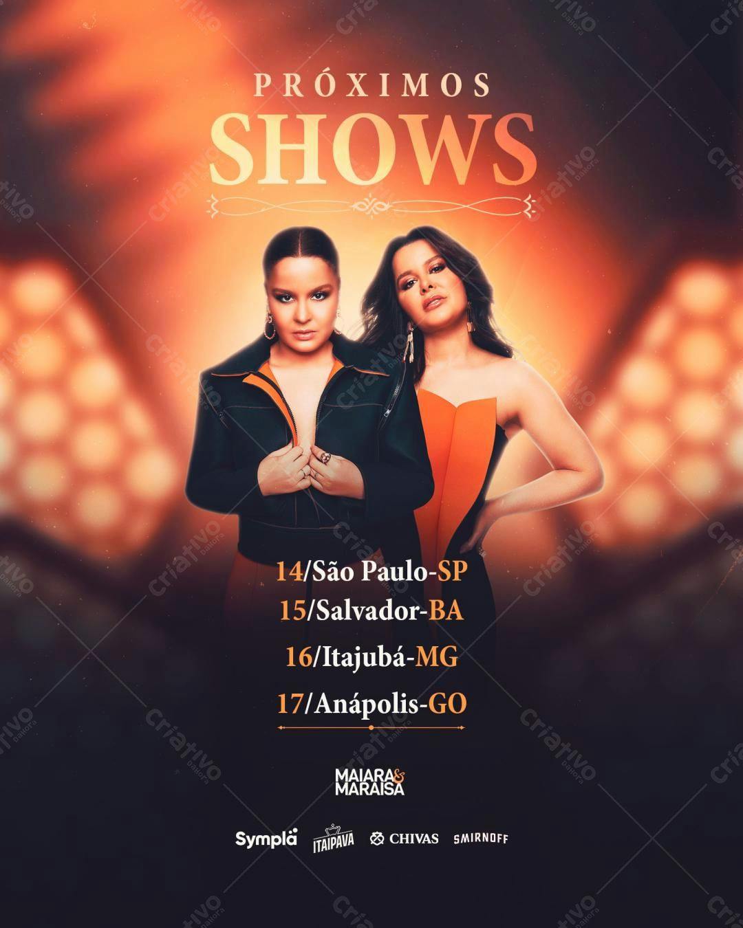 Flyer Show Maiara & Maraisa PSD Editável