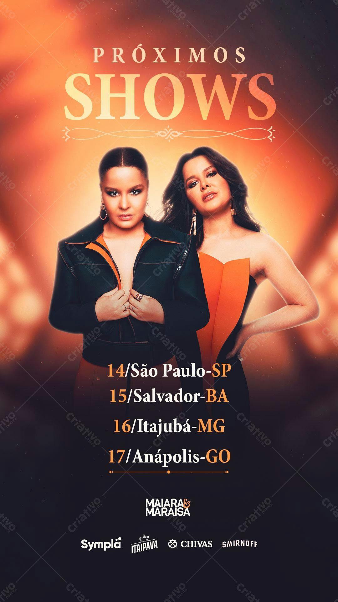 Flyer Maiara & Maraisa Shows PSD Editável