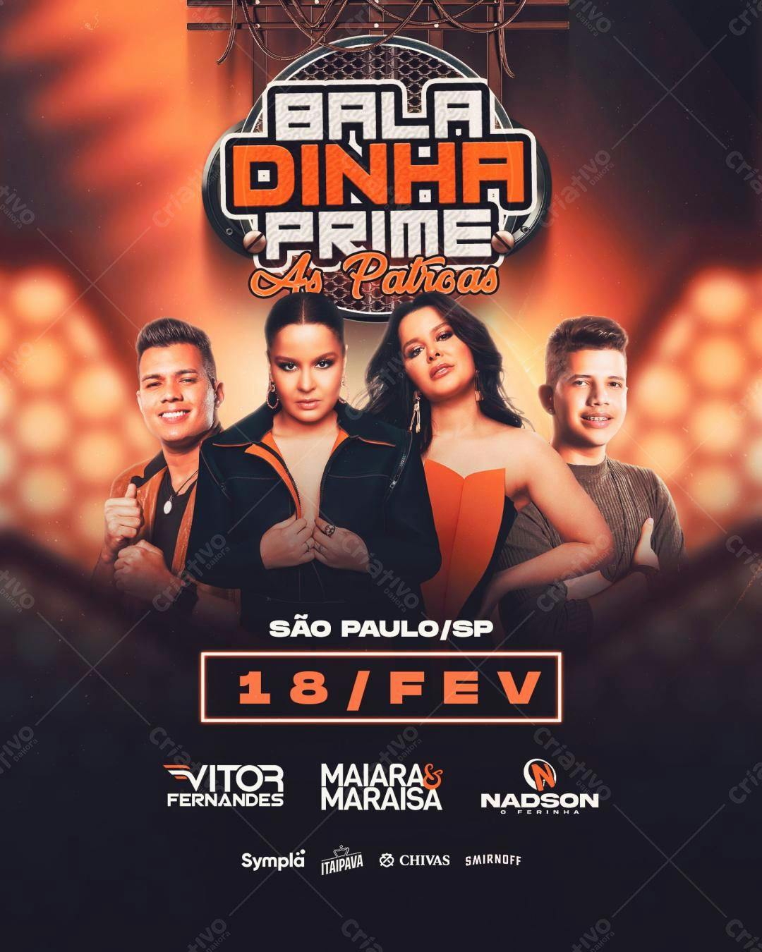Flyer Bala Dinha Prime PSD Editável