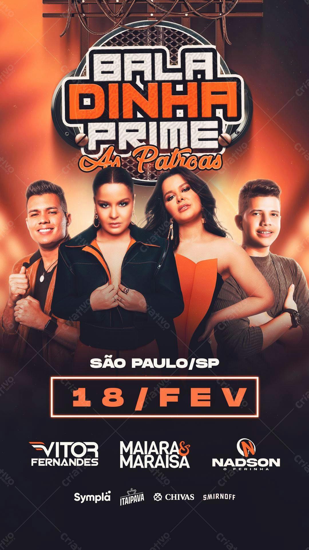 Flyer Bala Dinha Prime As Patroas PSD Editável