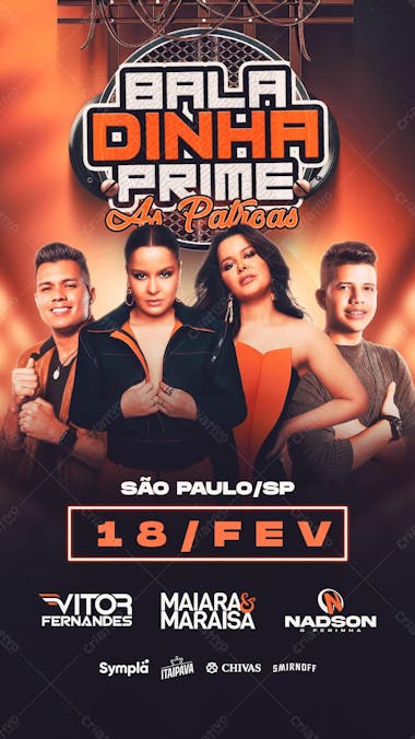 Flyer story baladinha prime as patroas