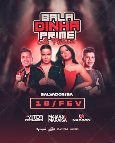 Flyer feed baladinha prime as patroas salvador