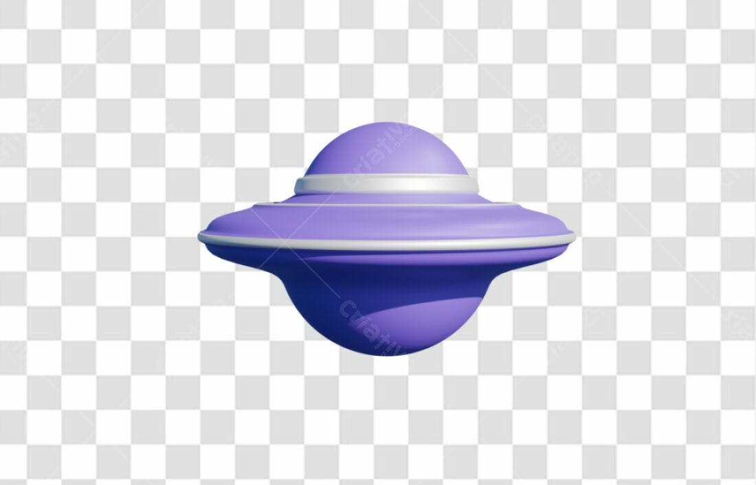 Ícone Ovni Lilás PNG com fundo transparente