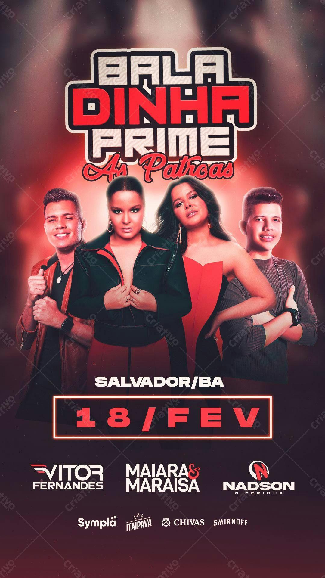 Flyer Bala Dinha Prime As Patroas PSD Editável