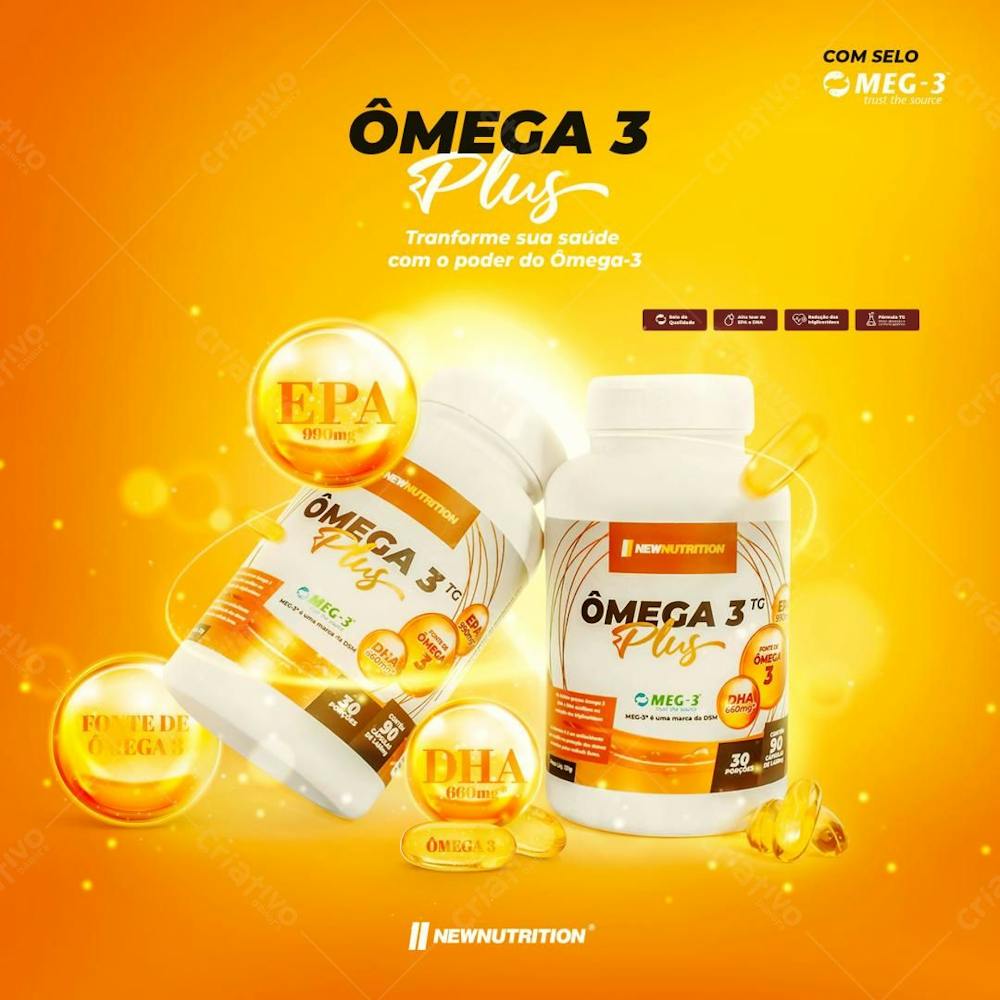 Post Social Media Feed Ômega 3