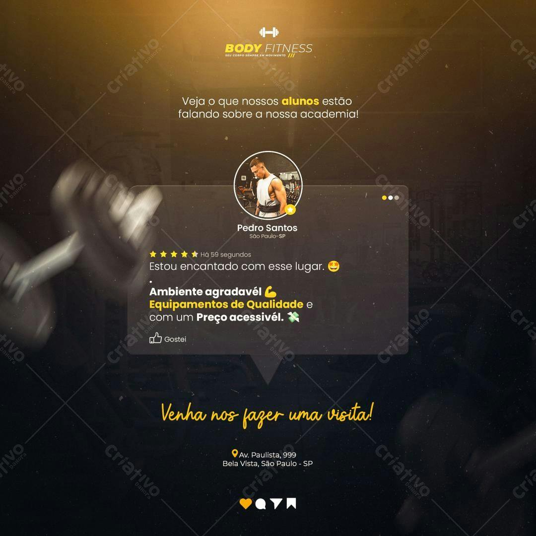 Postagem Instagram Academia PSD Editável