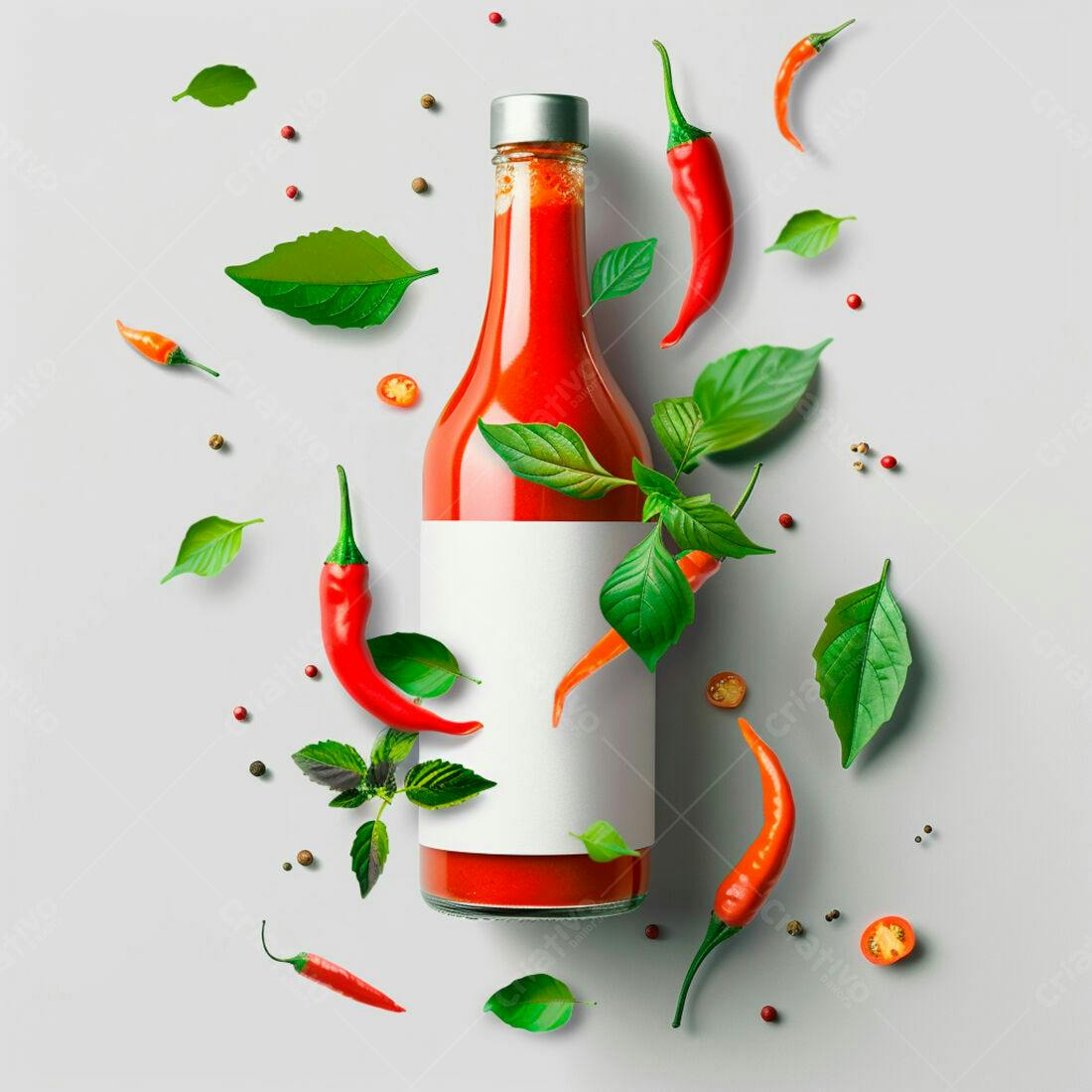 Molho de pimenta artesanal com pimenta vermelha