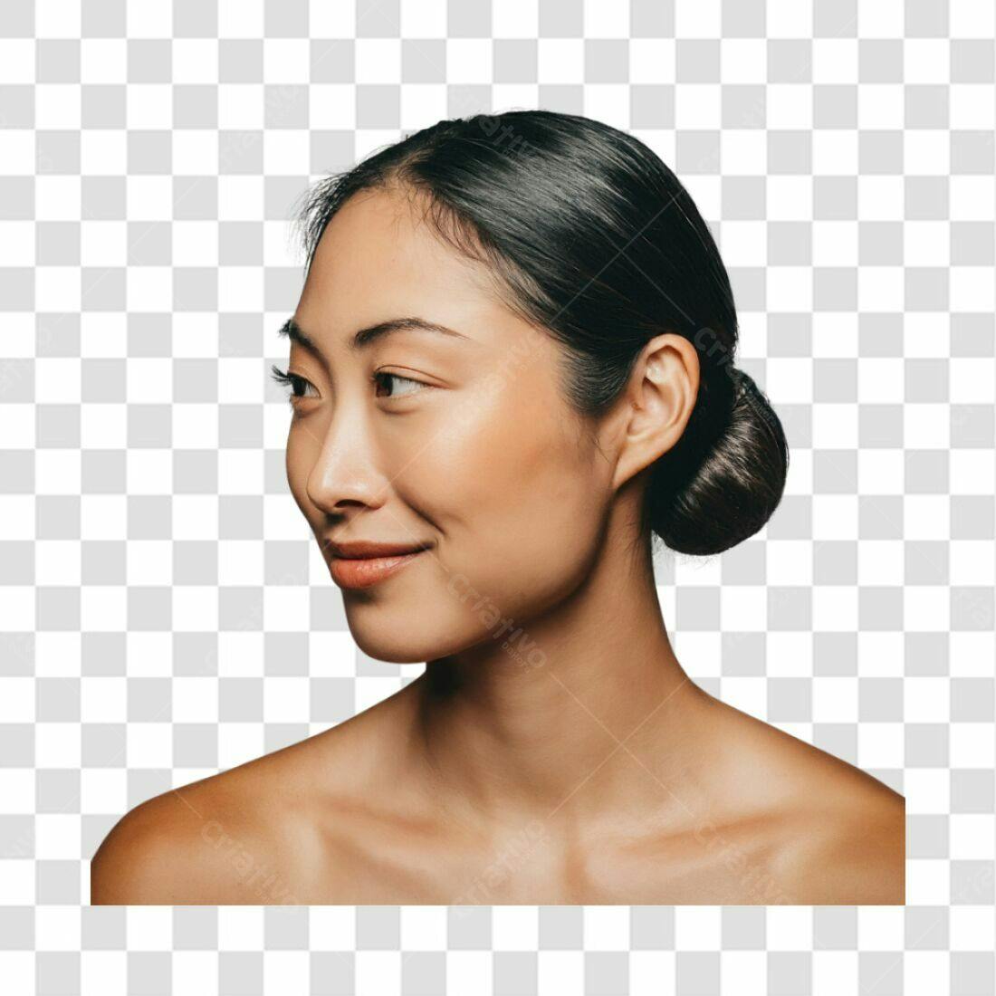 Imagem mulher asiática PNG com fundo transparente