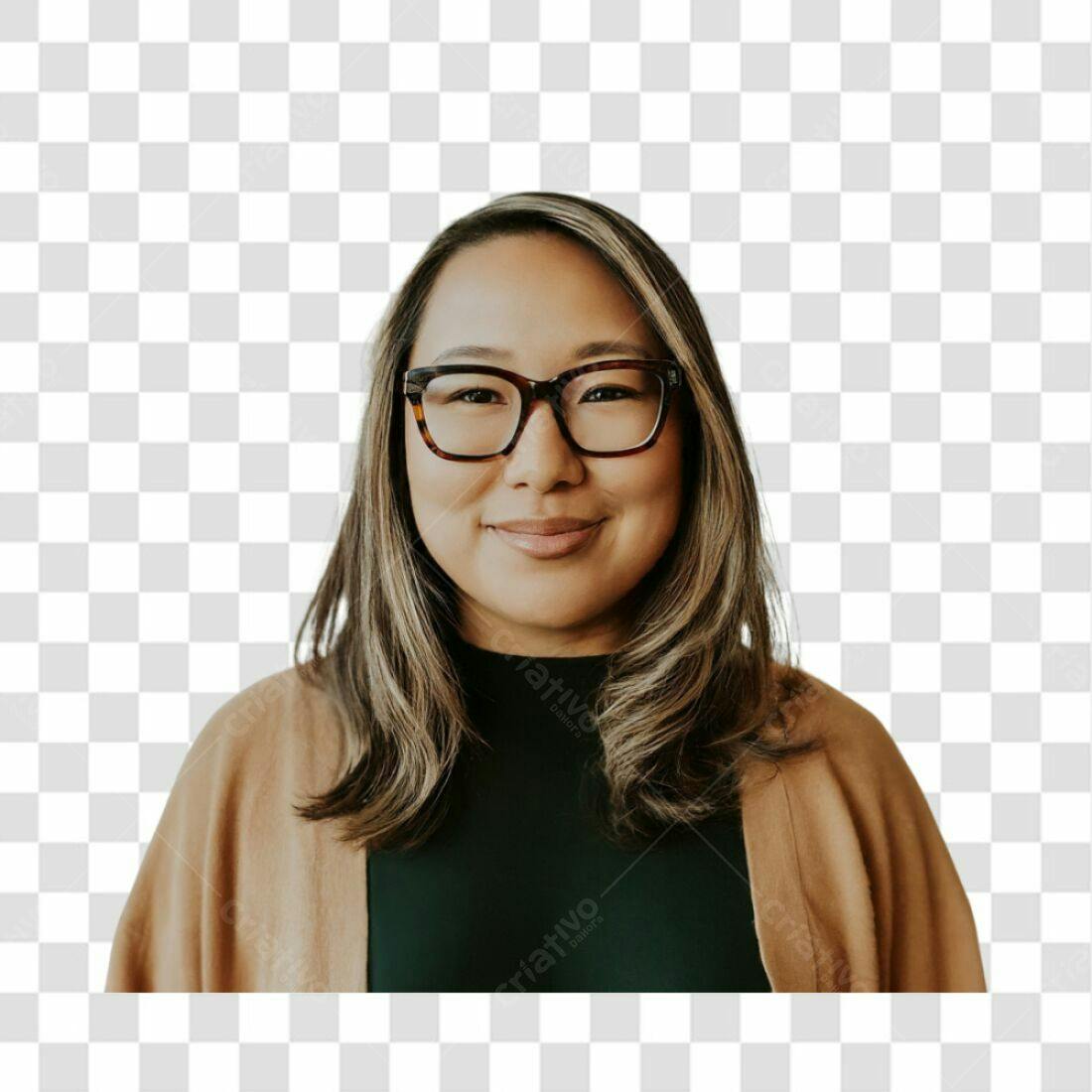 Foto profissional mulher asiática PNG com fundo transparente
