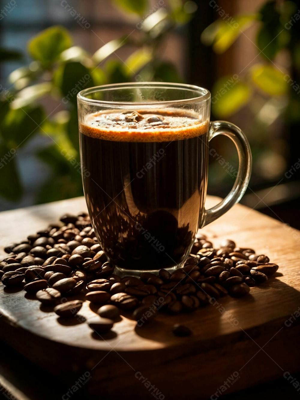 Uma Xicara De Cafe Com Graos De Cafe7