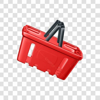 Asset 3D   Cesta De Supermercado Em 3D Com Fundo Transparente  (1)