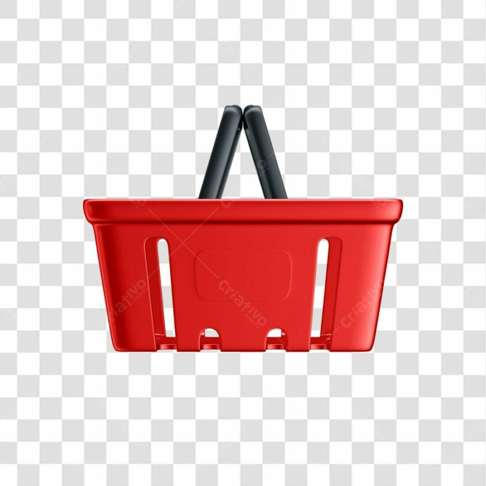 Asset 3D   Cesta De Supermercado Em 3D Com Fundo Transparente  (2)