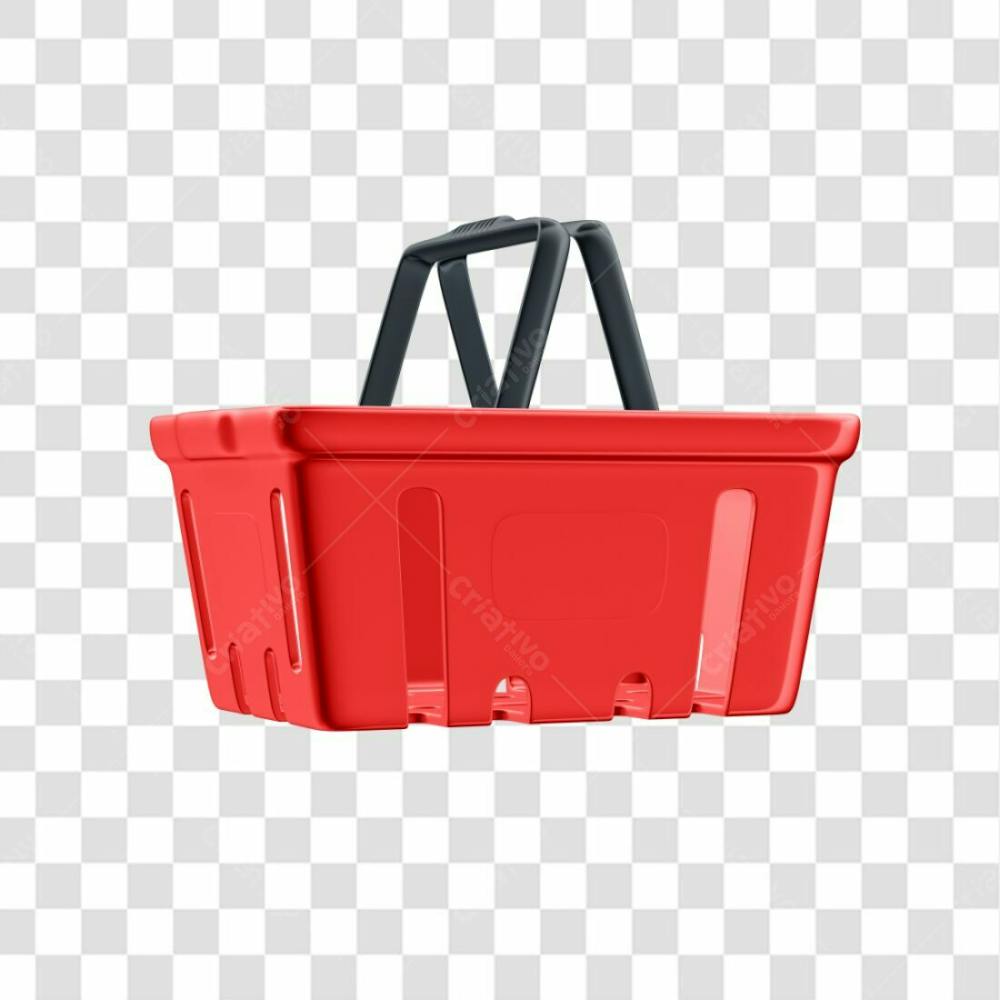 Asset 3D   Cesta De Supermercado Em 3D Com Fundo Transparente  (3)