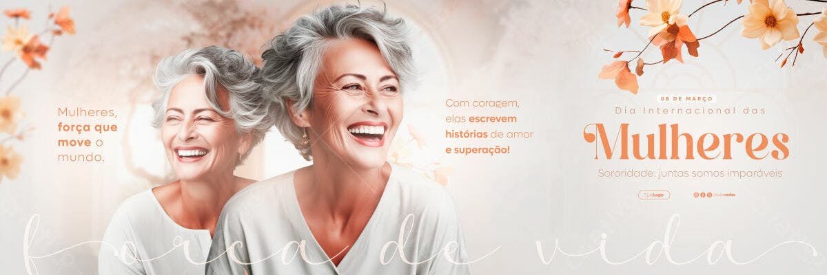 Banner Dia Internacional da Mulher PSD Editável