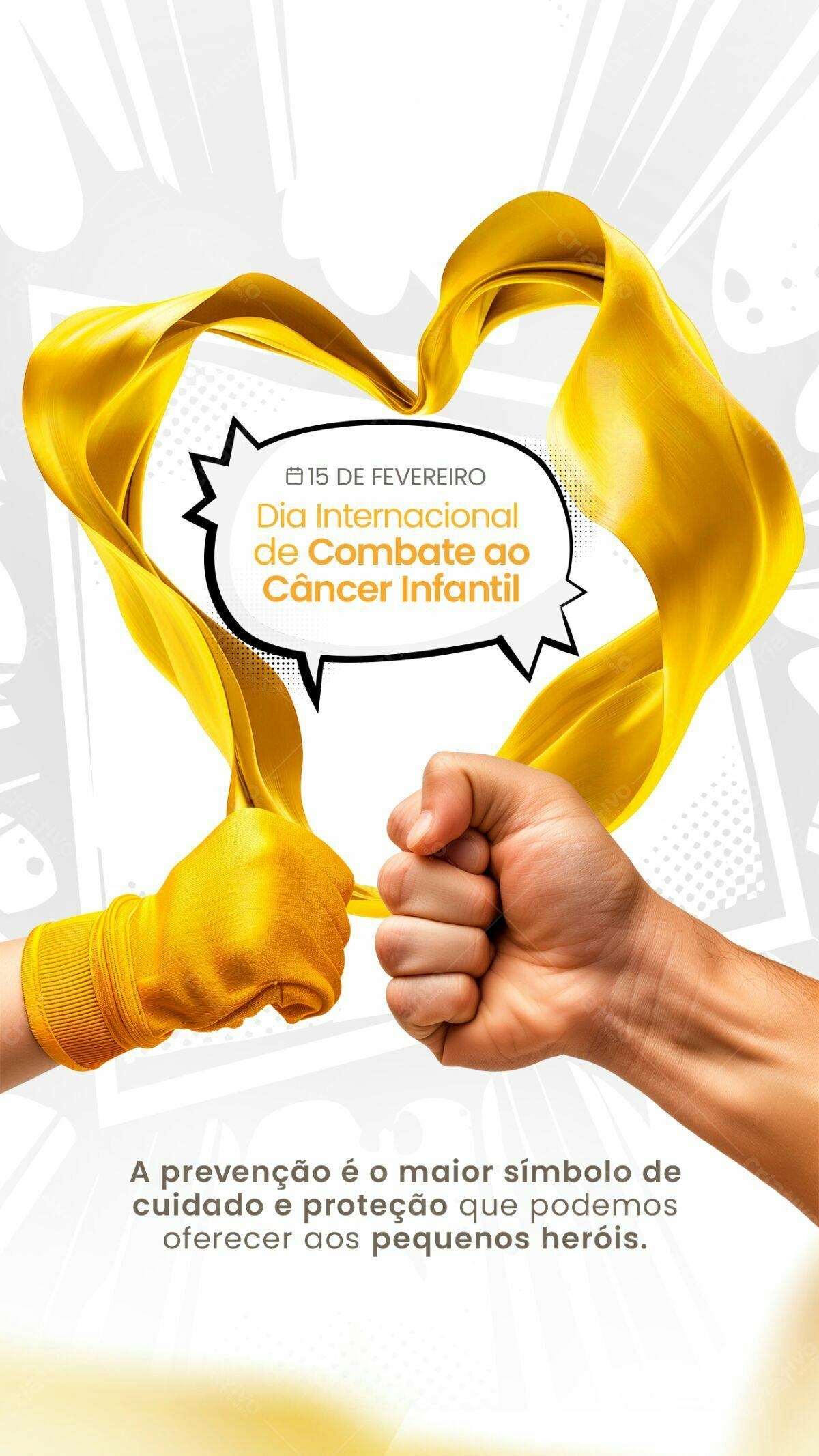 Flyer Dia Internacional Combate Câncer Infantil PSD Editável