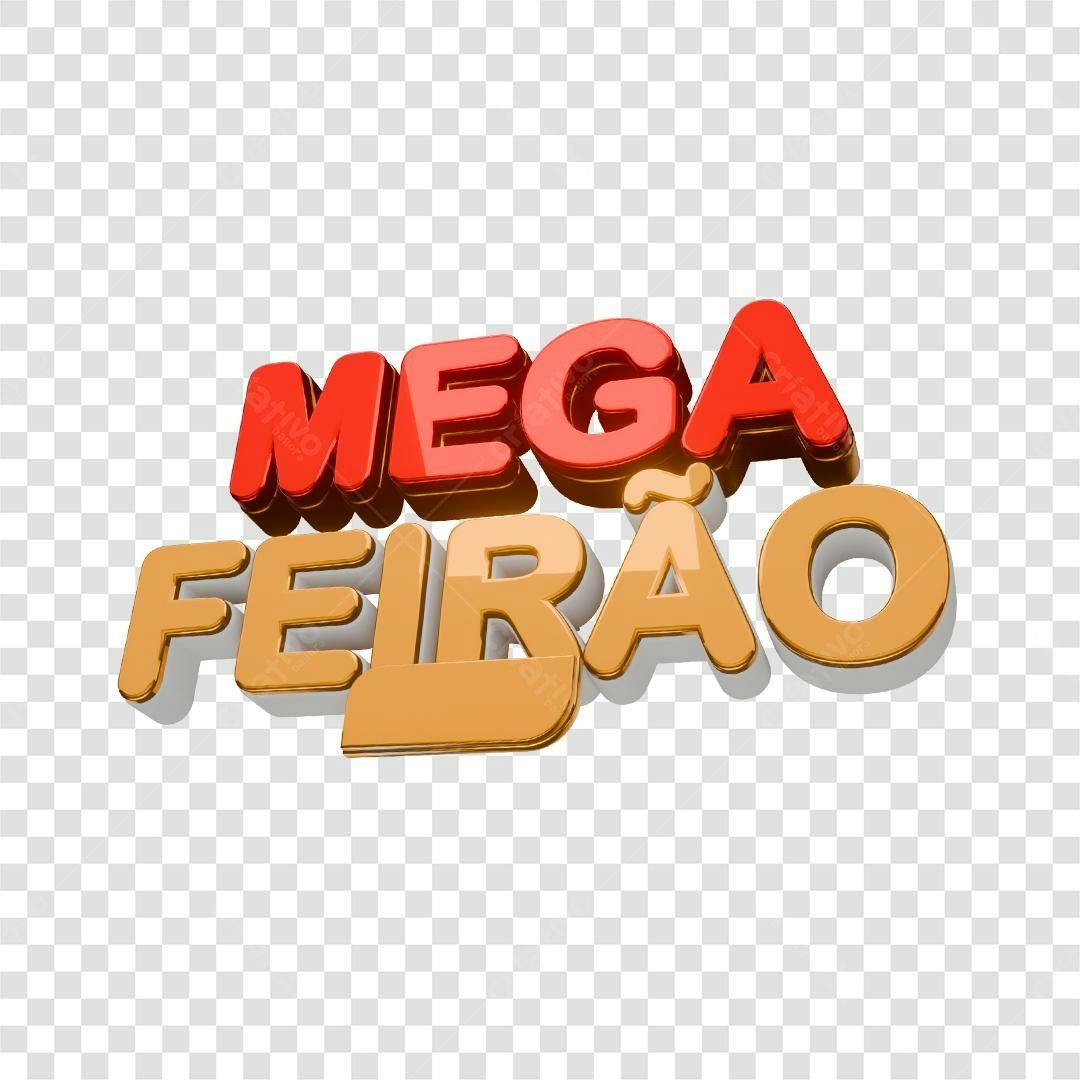Banner Mega Feirão PNG com fundo transparente