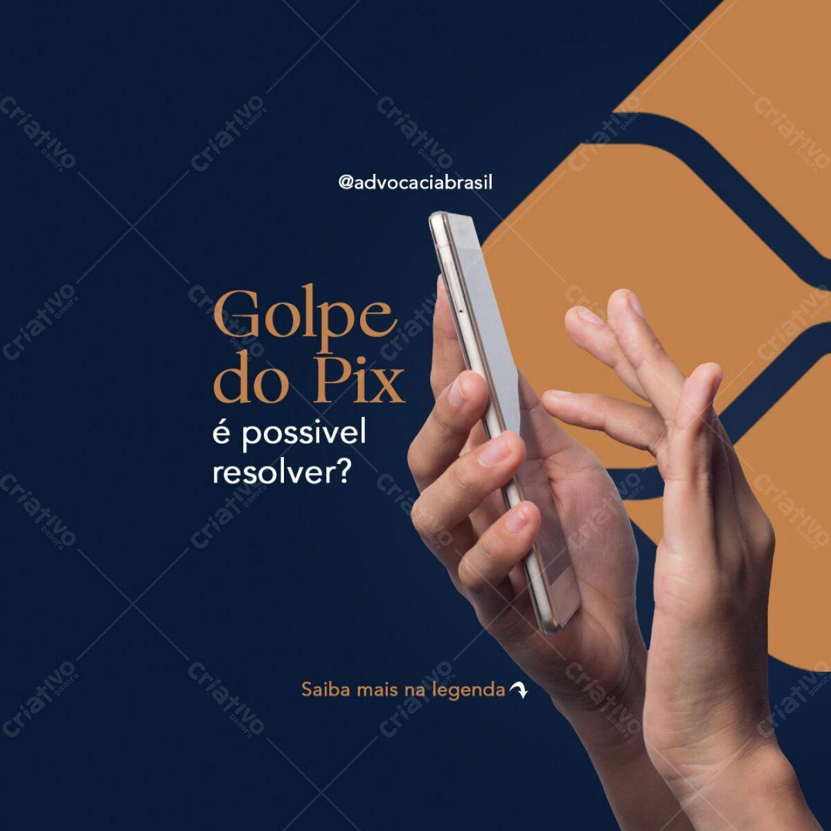 Post para Golpe do Pix PSD Editável