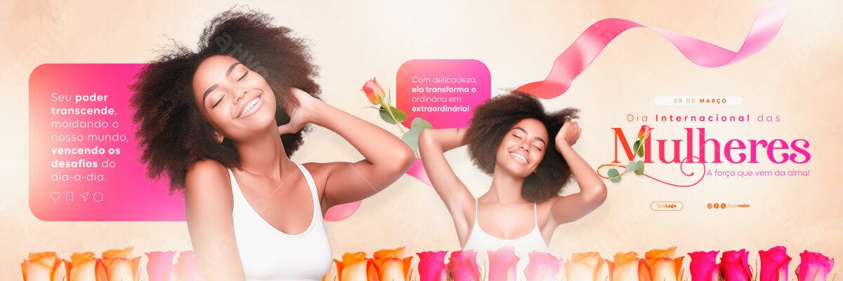 Banner Dia Internacional da Mulher PSD Editável