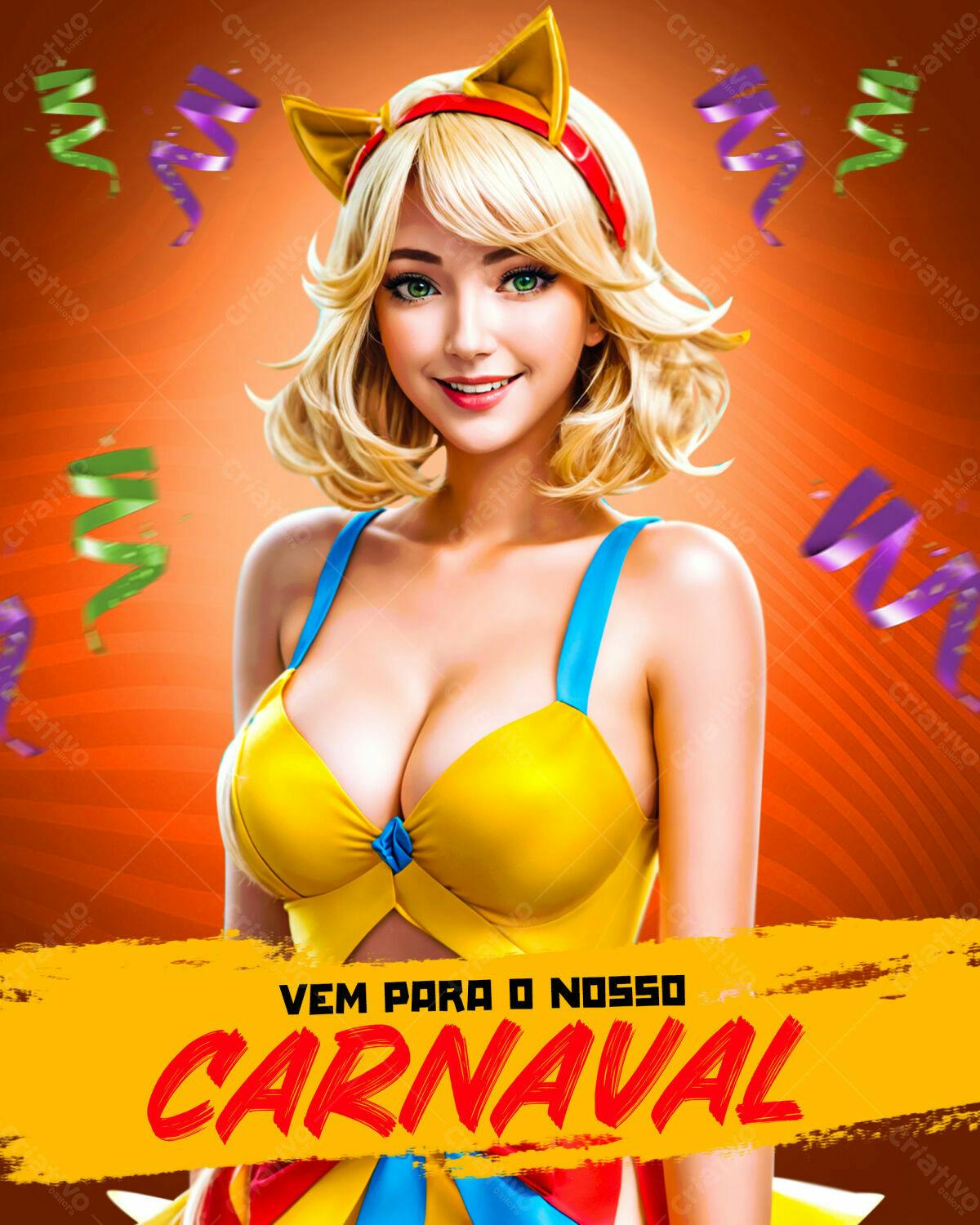 Flyer para Carnaval PSD Editável