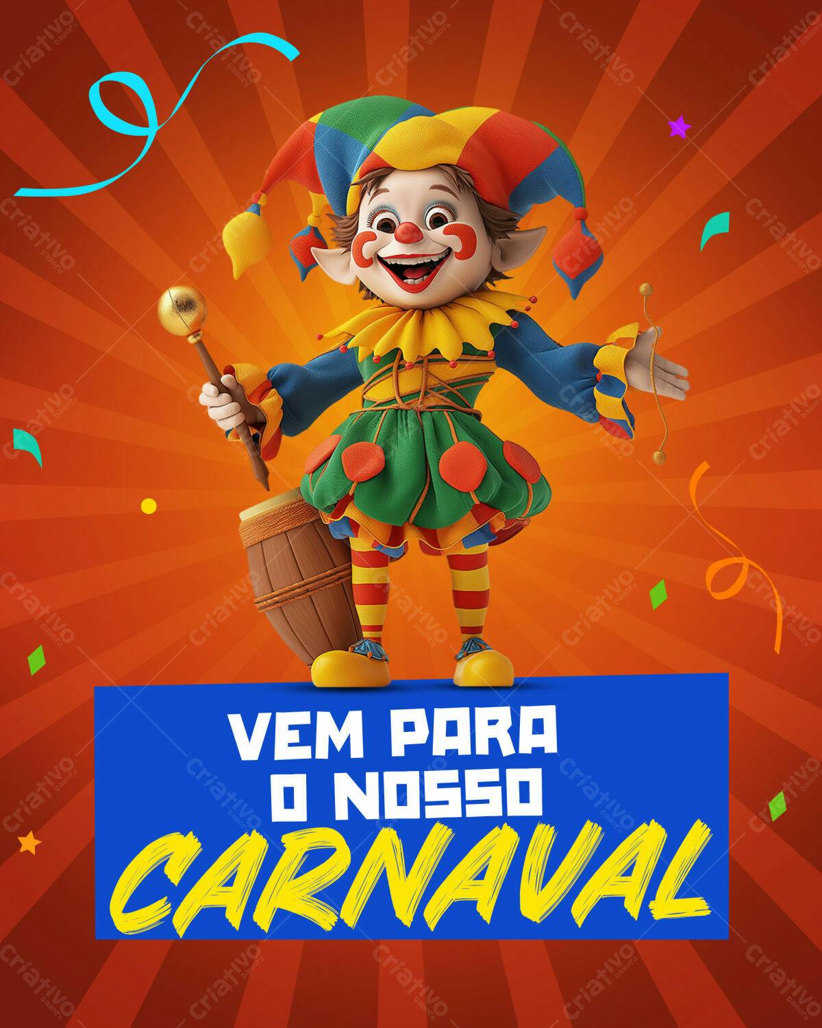 Flyer para Carnaval PSD Editável