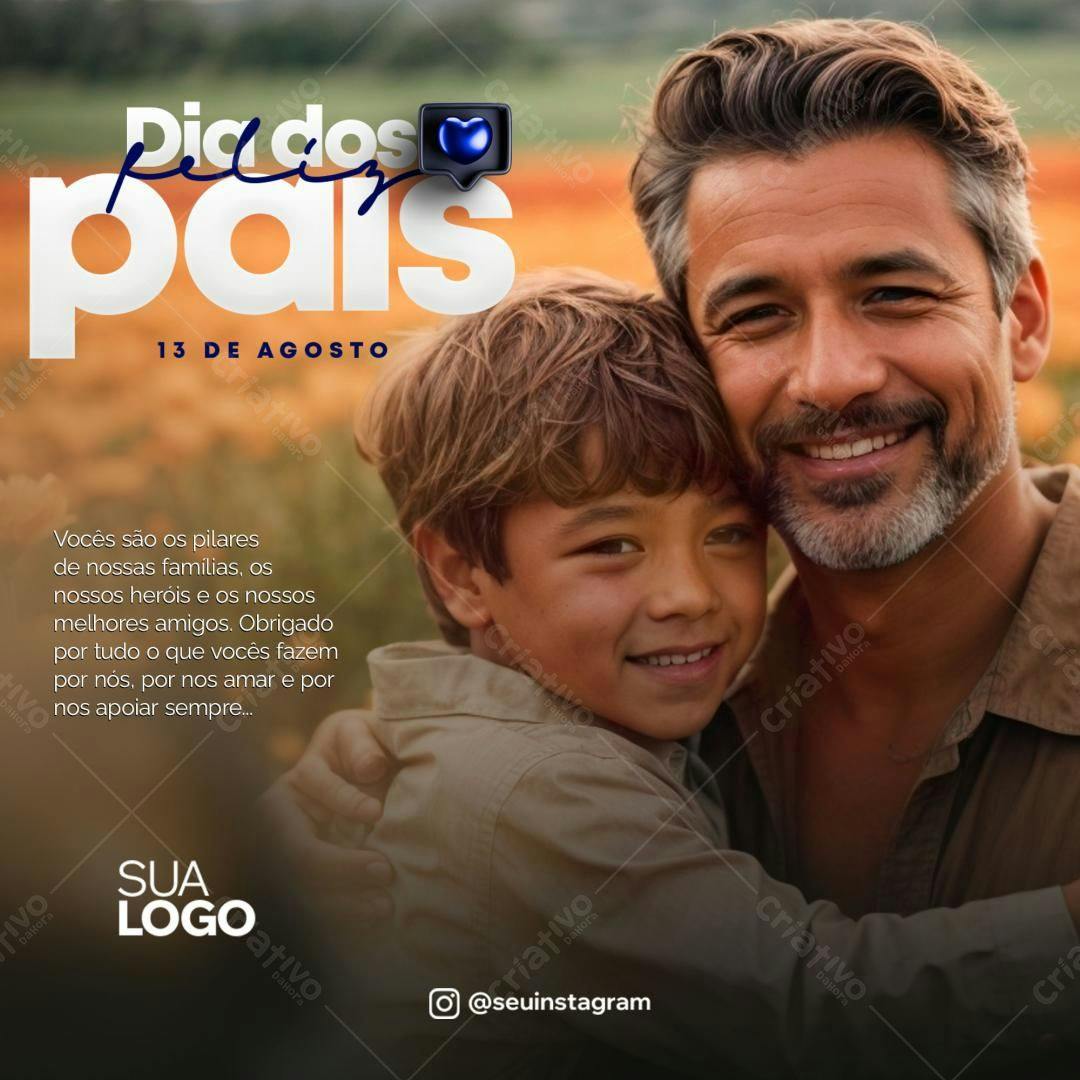 Pai e filho sorrindo Dia dos Pais
