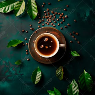 Vista aérea de uma xícara de café5
