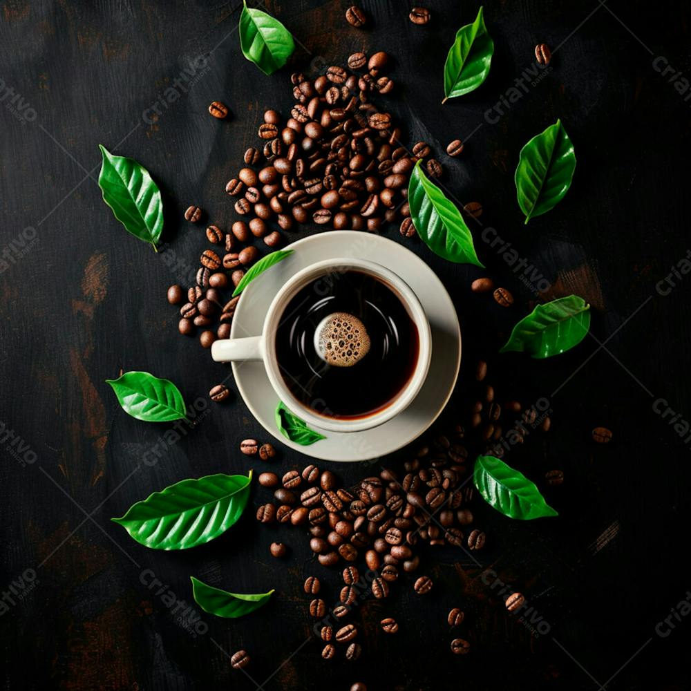 Vista Aérea De Uma Xícara De Café11