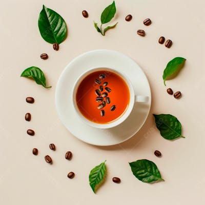 Vista Aérea De Uma Xícara De Café12