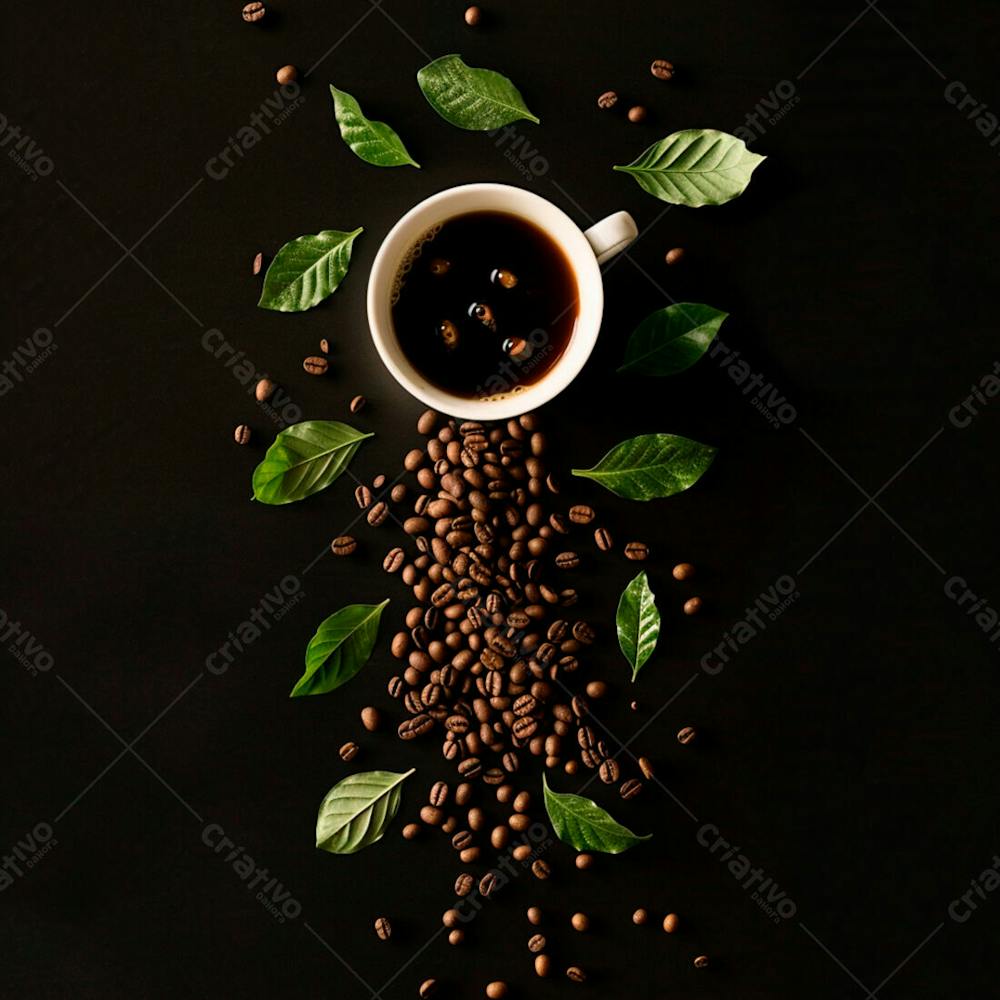 Vista Aérea De Uma Xícara De Café13