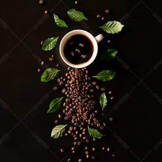 Vista aérea de uma xícara de café13